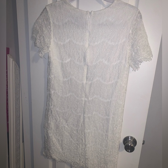 Take Me to Brunch Ivory Lace Shift Dress - Picture 2 of 3